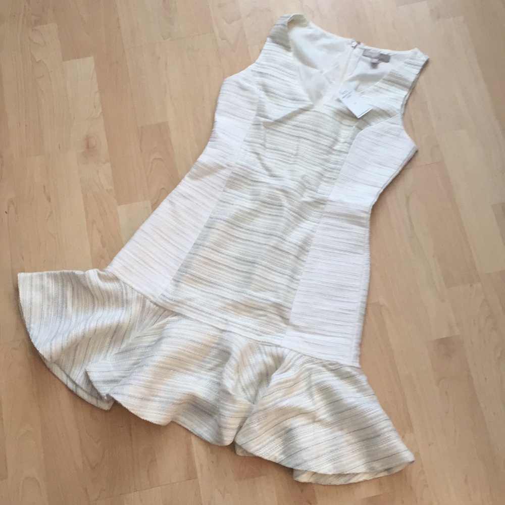 Cream and silver banana republic dress size 2